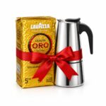 Lavazza Qualita ORO Ground Coffee 250g + Moka Pot 4 Cup